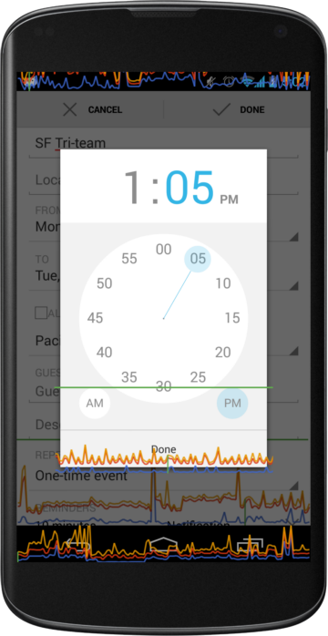 On-screen GPU Profiling özelliği etkinleştirilmiş bir Android