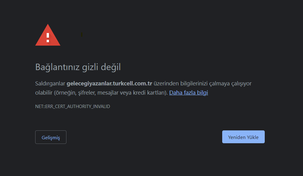 Google' dan aldığım hata bu şekilde ilk girişte de siteden alıyordum. VPN ile her şey çözüldü sizce sıkıntı nedir ?